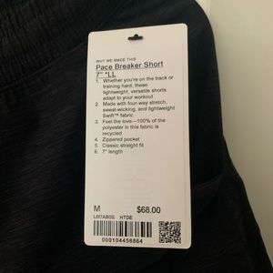 Lululemon Men’s Pace Breaker linerless Shorts